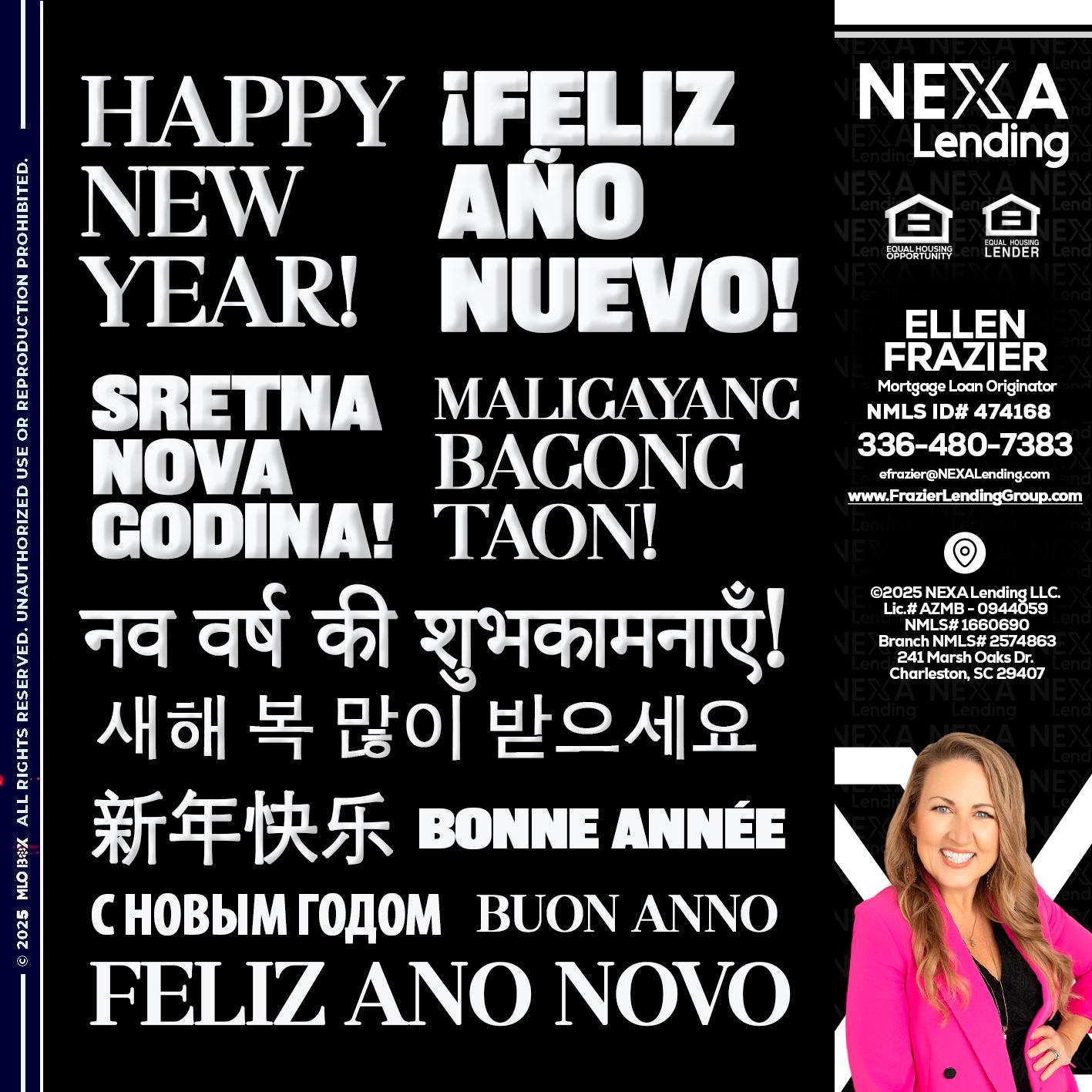 HAPPY NEW YEAR - Ellen Frazier -Mortgage Broker
