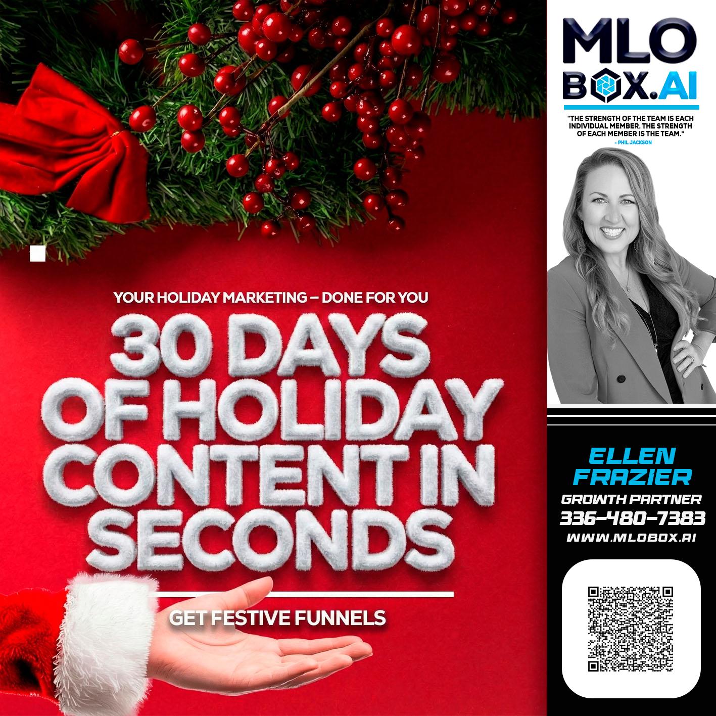 30 DAYS - Ellen Frazier -Mortgage Broker