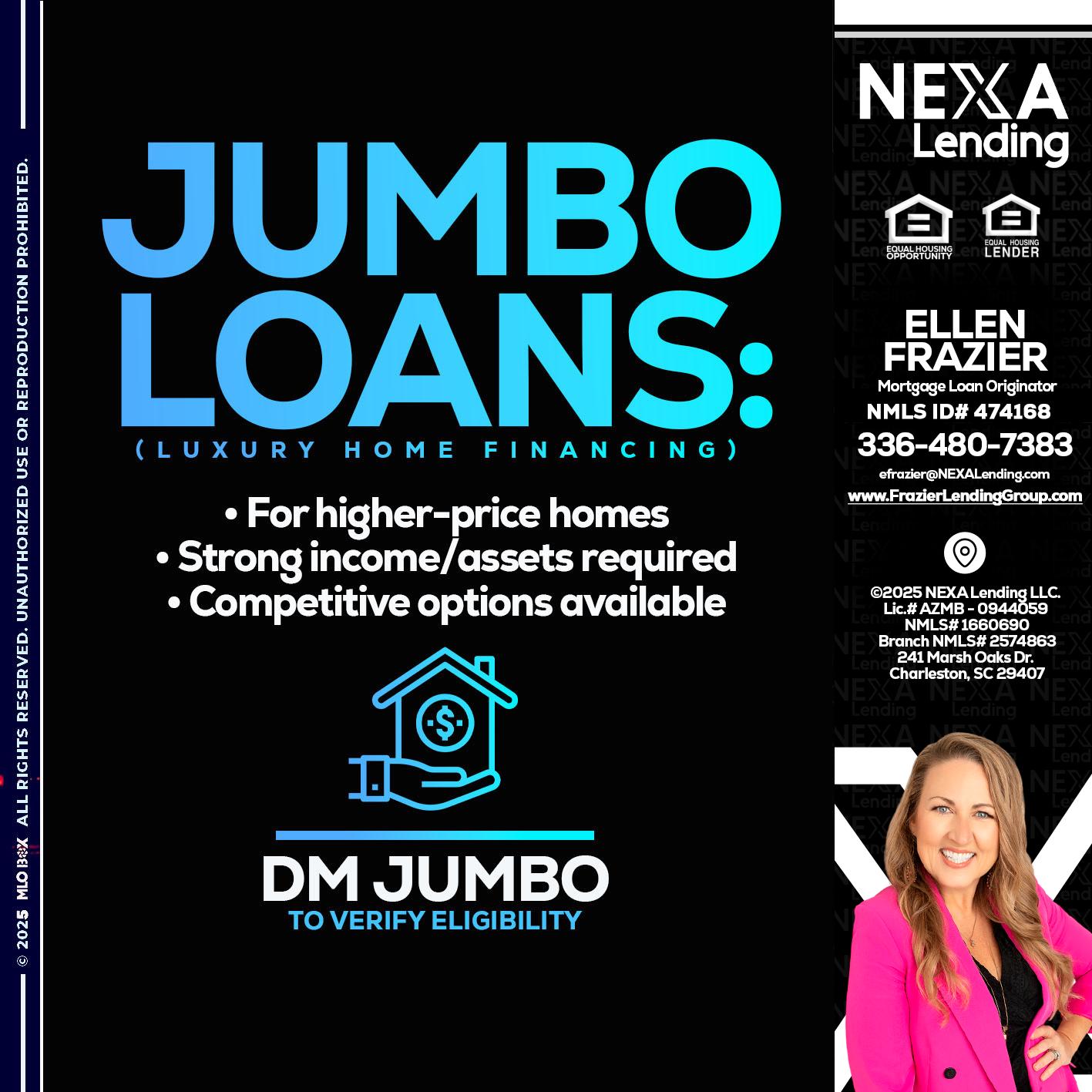JUMBO LOANS - Ellen Frazier -Mortgage Broker