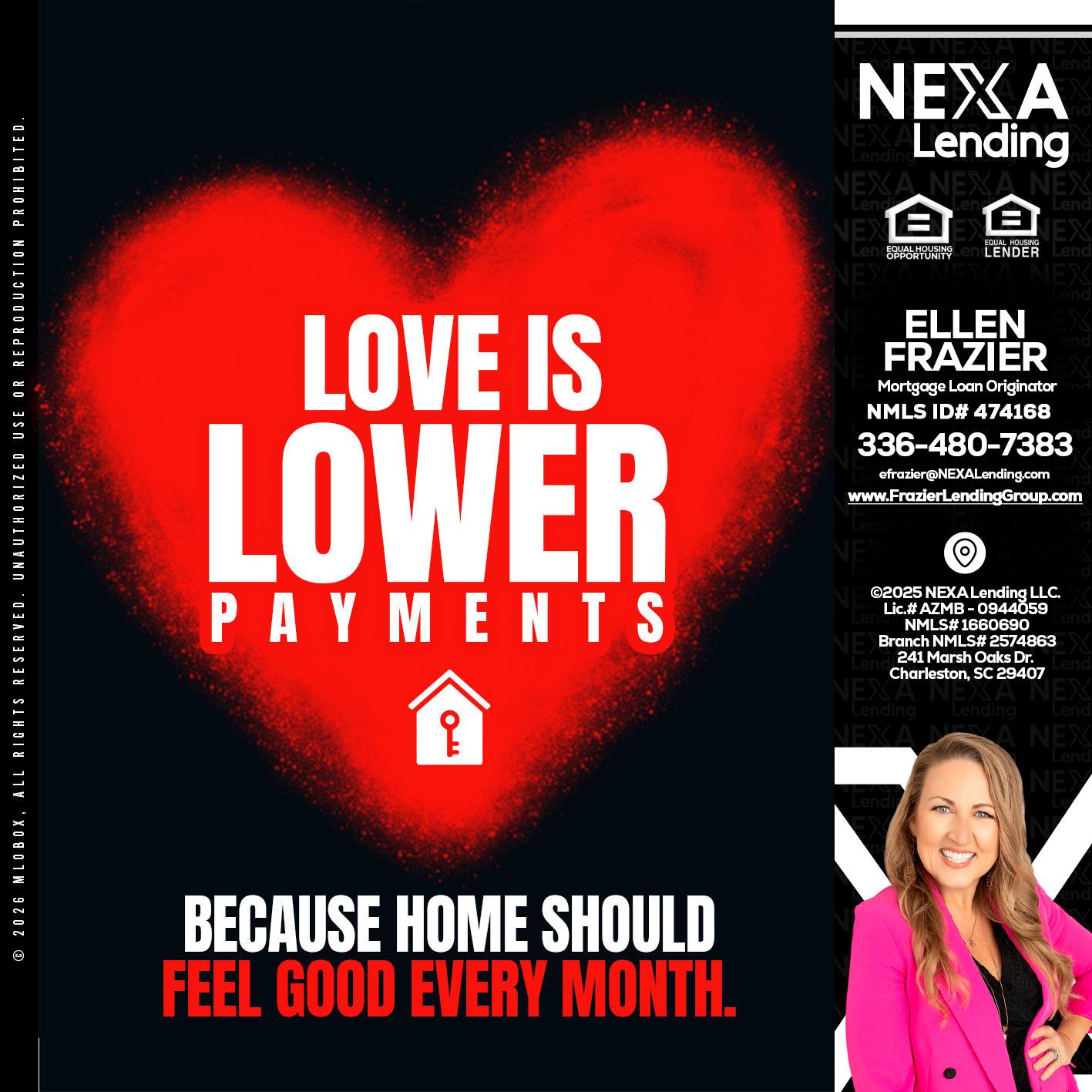 LOVE IS LOWER - Ellen Frazier -Mortgage Broker