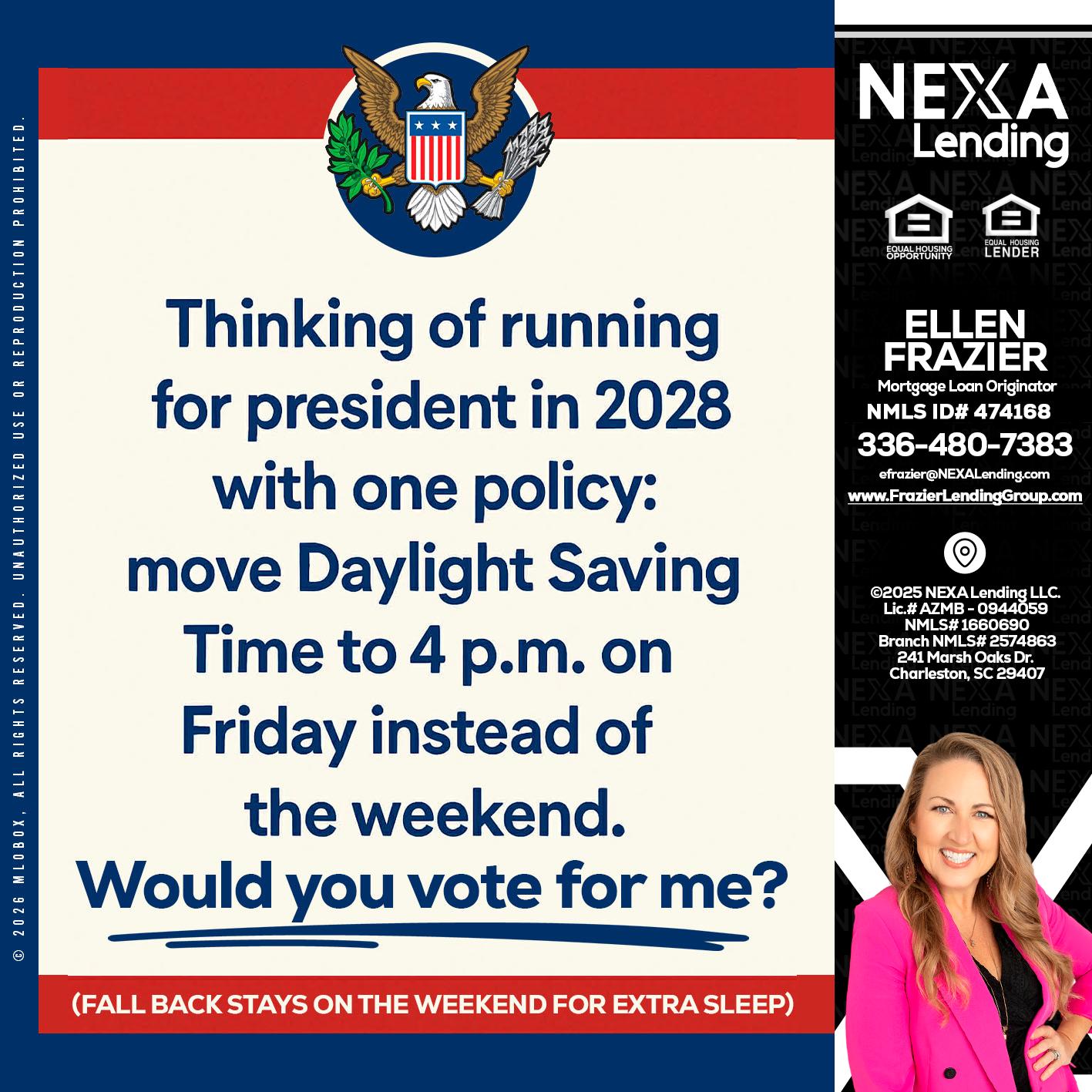 THINKING OF RUNING - Ellen Frazier -Branch Manager