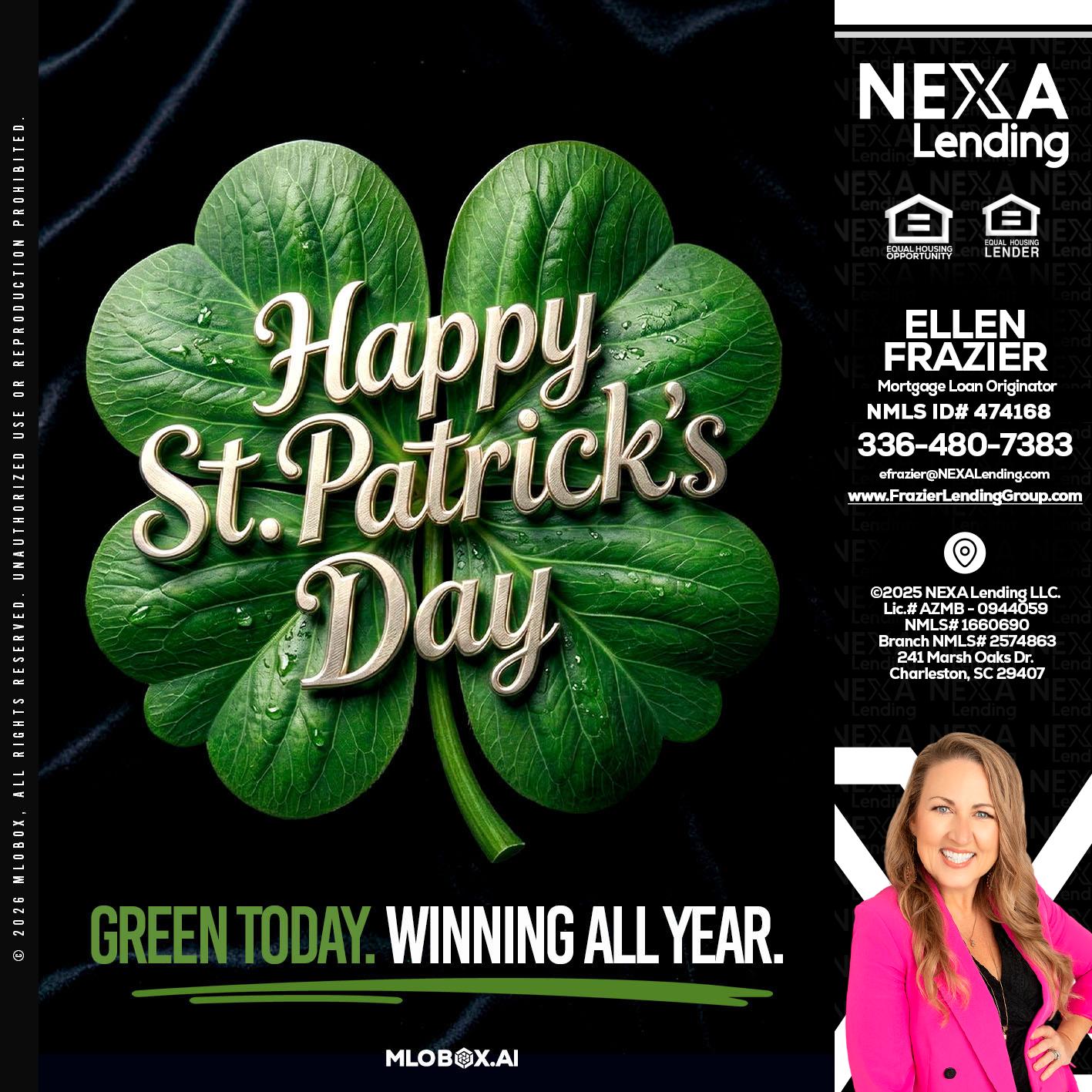 happy st. Patricks day - Ellen Frazier -Branch Manager