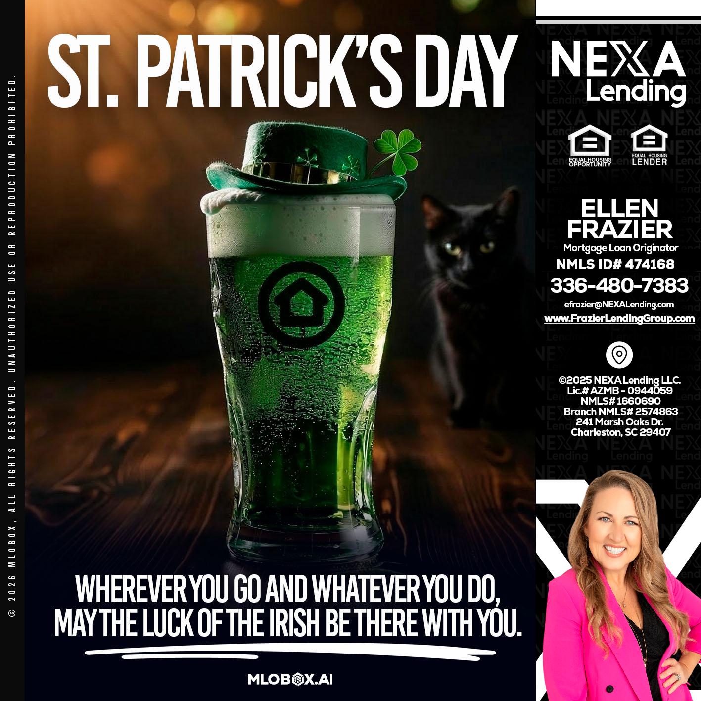 st. Patricks day - Ellen Frazier -Branch Manager