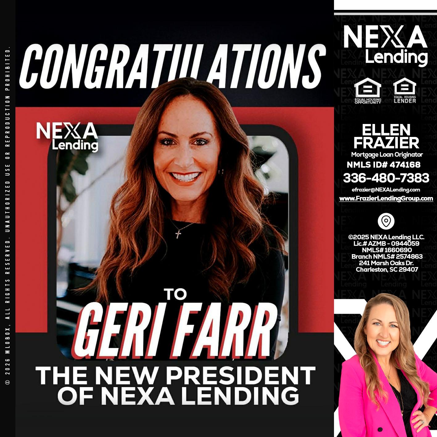 CONGRATULATIONS - Ellen Frazier -Branch Manager