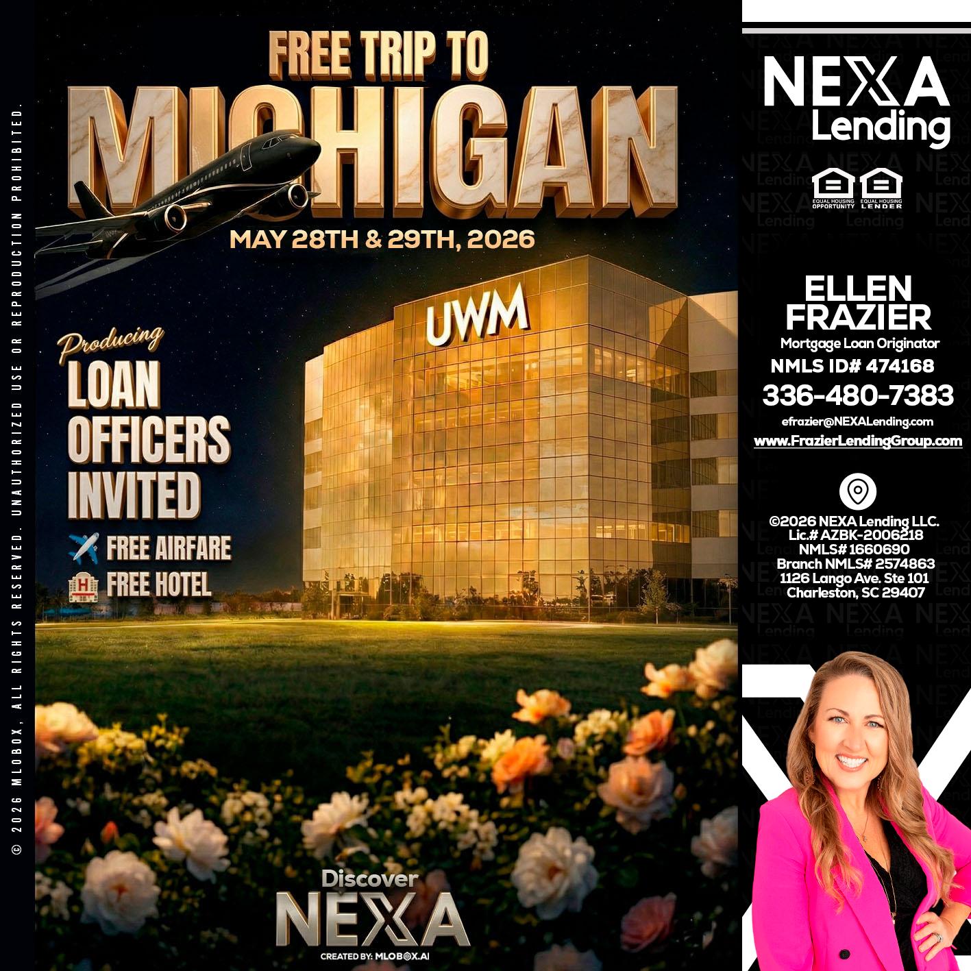 FREE TRIP - Ellen Frazier -Branch Manager