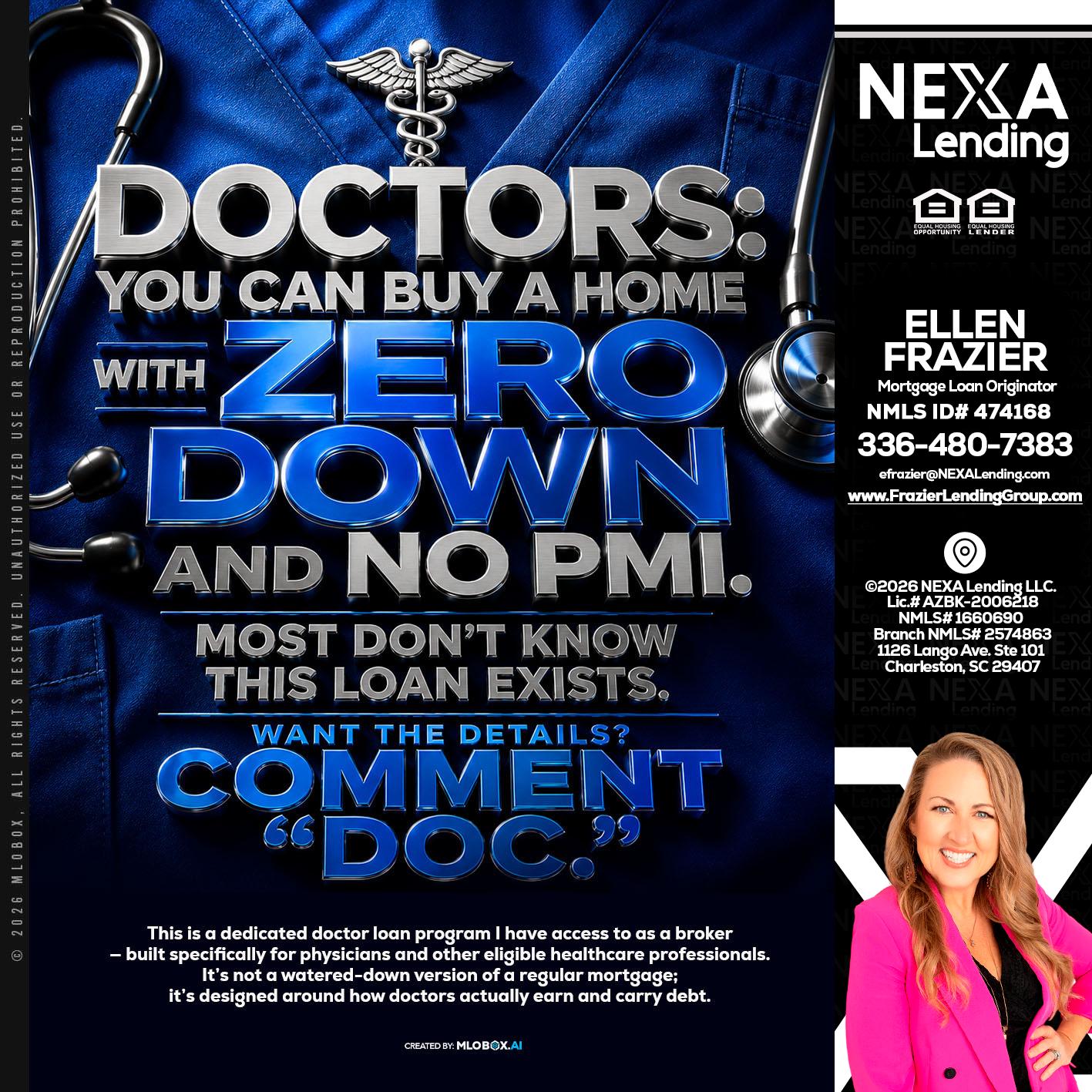 DOCTORS YOU CAN BUY - Ellen Frazier -Branch Manager
