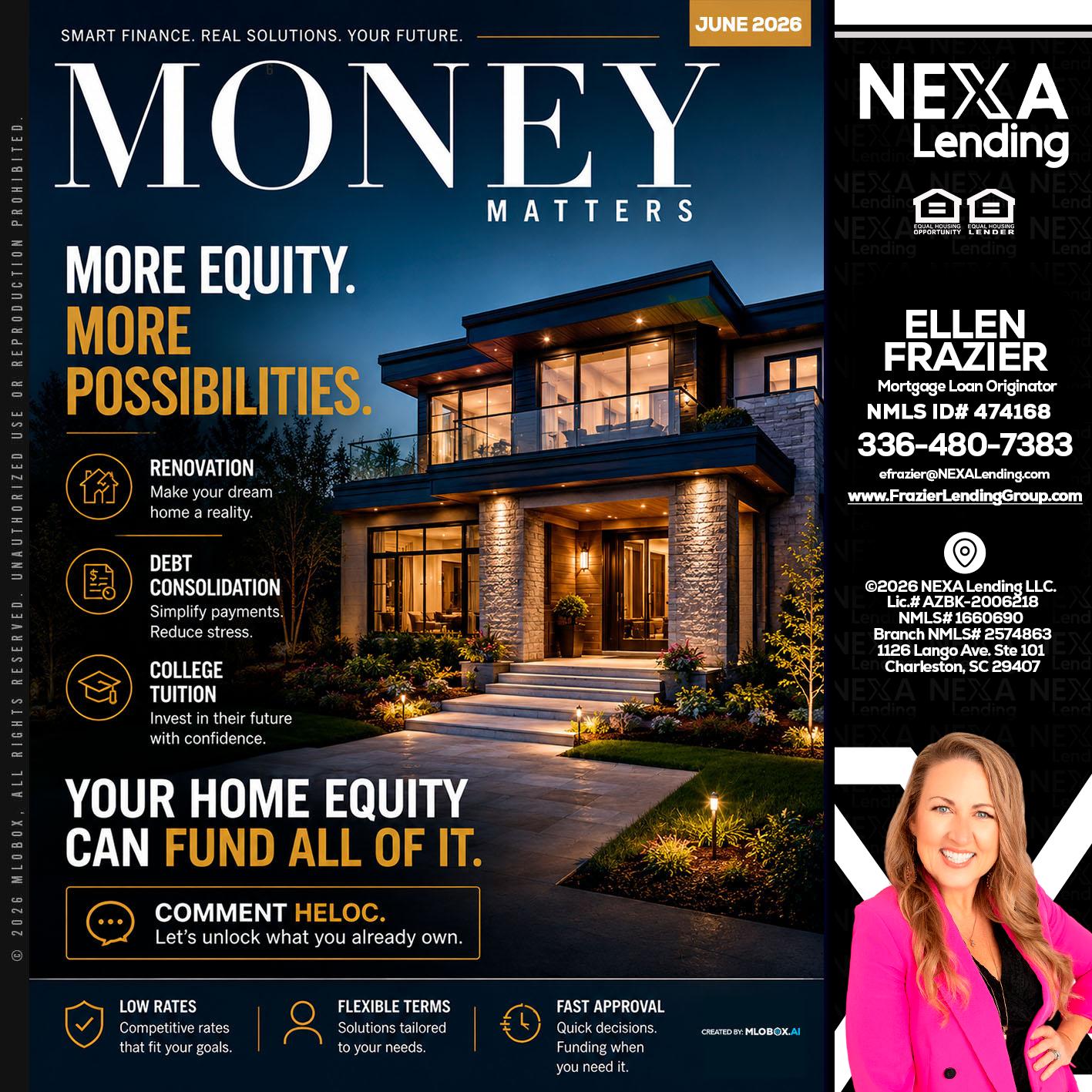 MONEY MATTERS - Ellen Frazier -Branch Manager