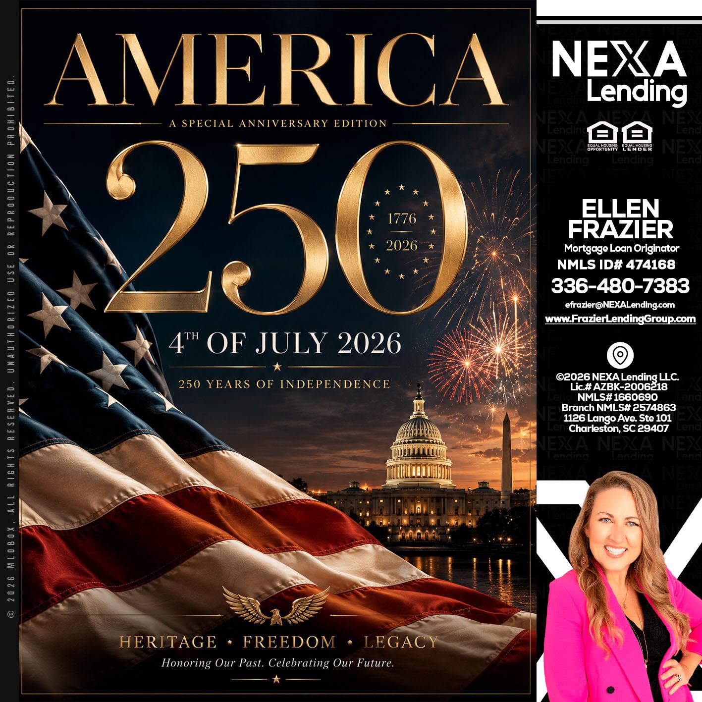 AMERICA 250 TH - Ellen Frazier -Branch Manager