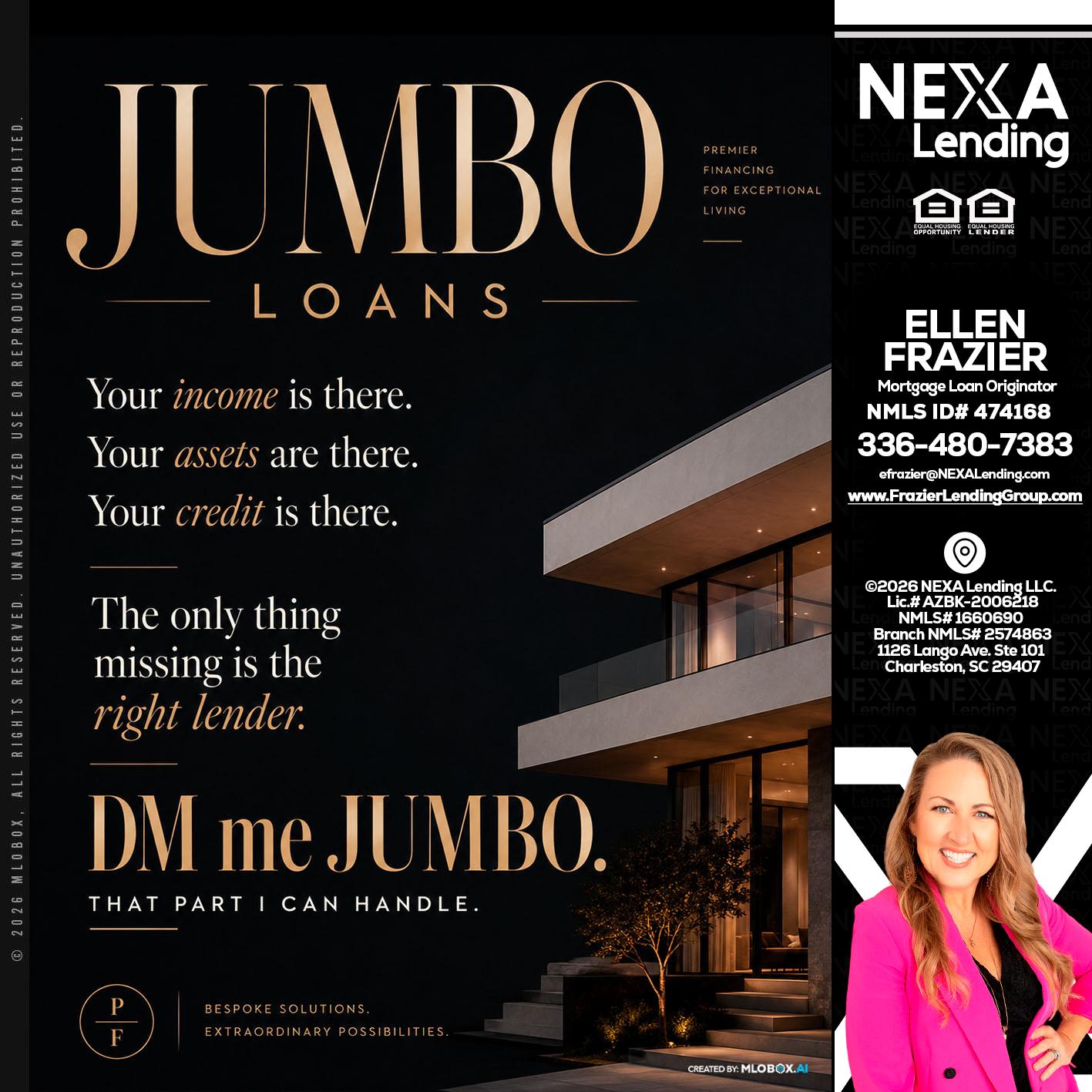 JUMBO LOANS - Ellen Frazier -Branch Manager