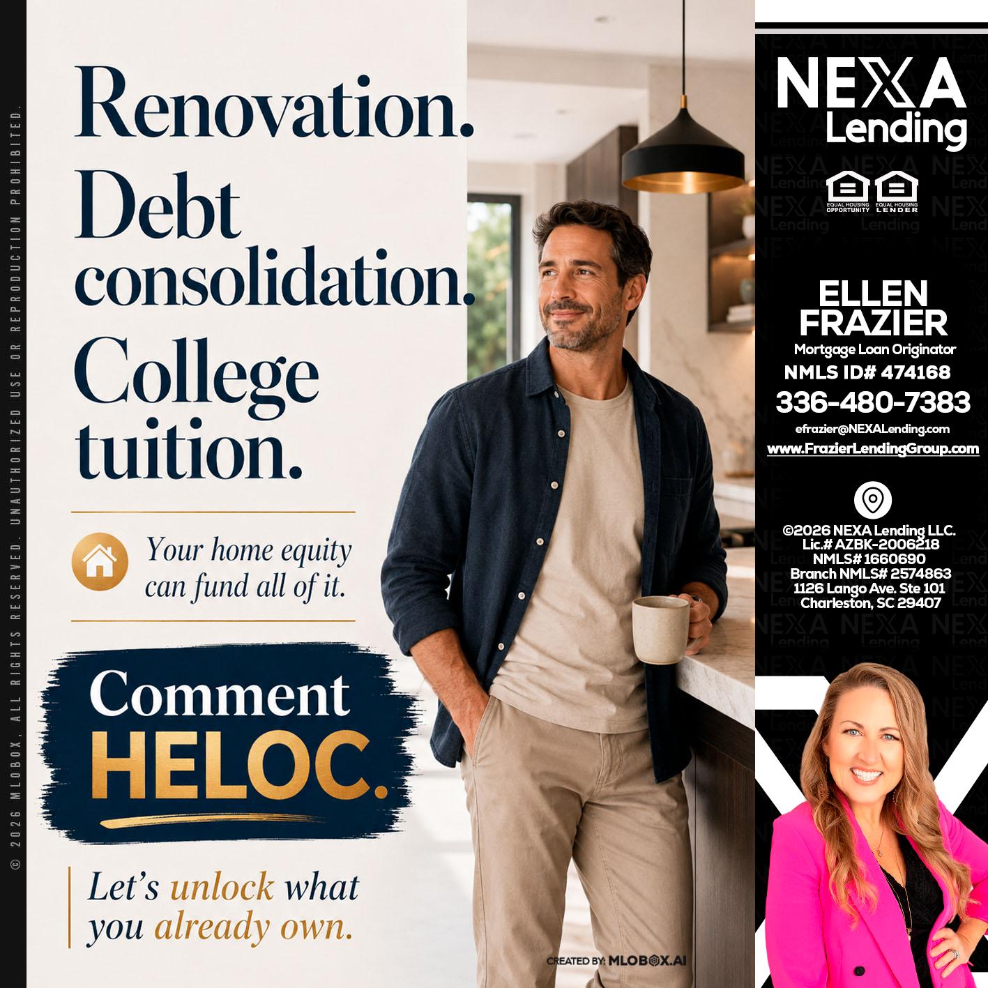 RENOVATION DEBT - Ellen Frazier -Branch Manager