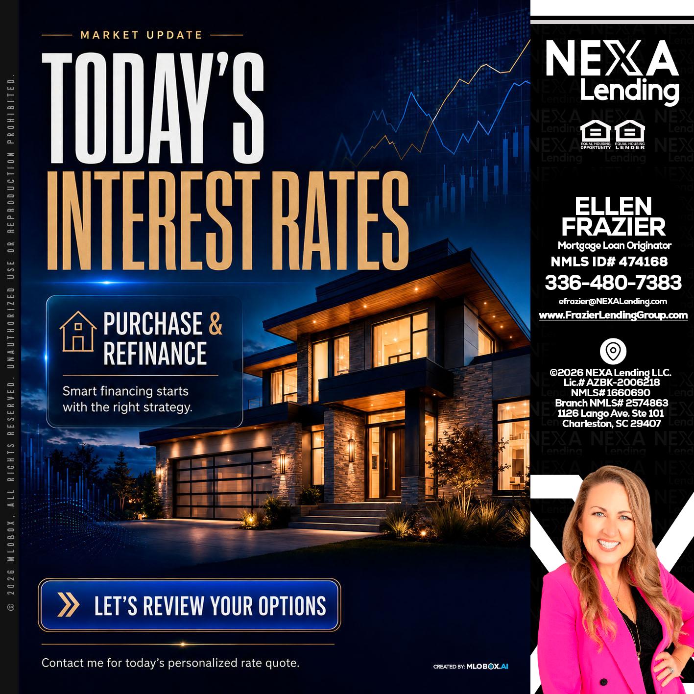 TODAYS RATES - Ellen Frazier -Branch Manager
