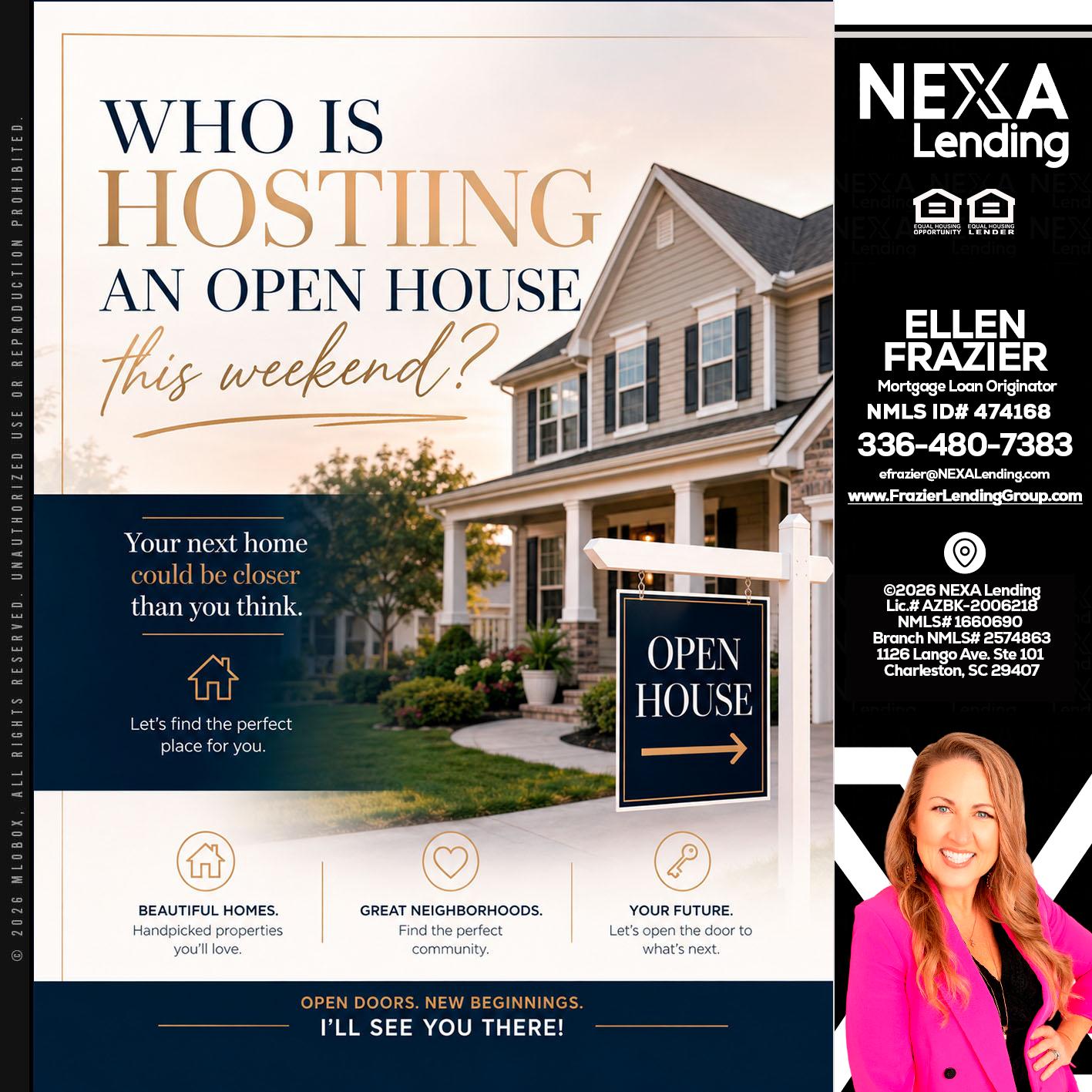 WHOS HOSTING - Ellen Frazier -Branch Manager