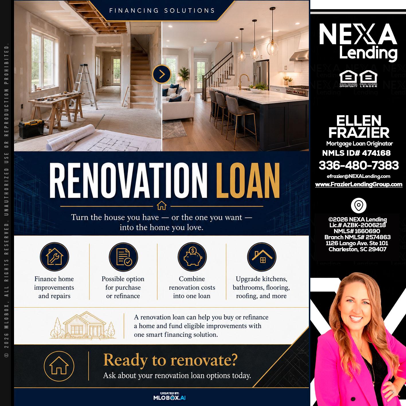 RENOVATION LOAN - Ellen Frazier -Branch Manager